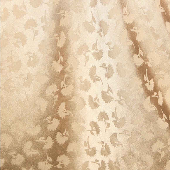 Golden Gatherings Pleated Satin Maxi Dress Size Large - Picture 3 of 10